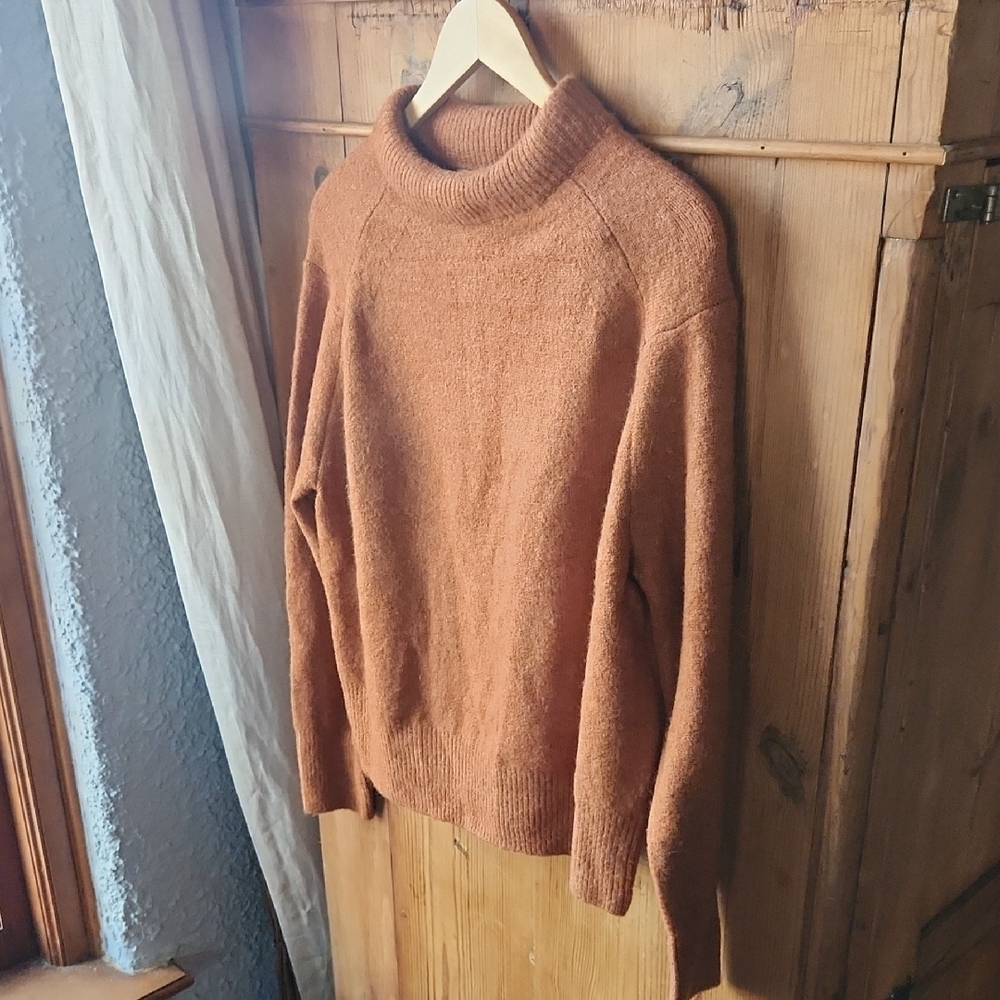 Grade & Gather Brown Women's Turtleneck Sweater - Picture 5 of 7